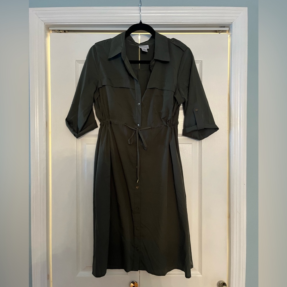 Motherhood Dark Green Long Sleeve Dress